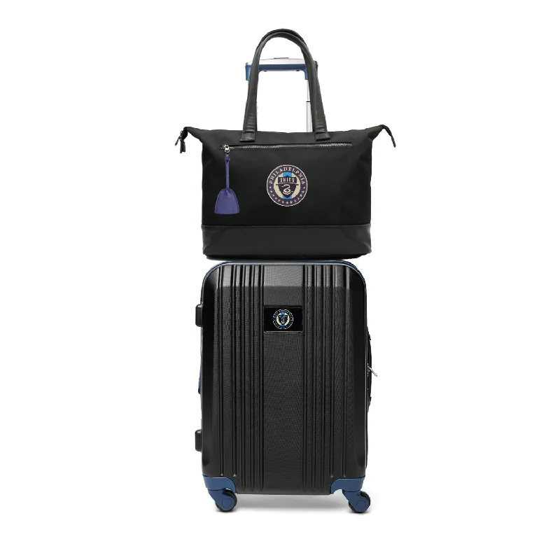 suitcase with all-terrain wheels-Philadelphia Union Tote Bag and Luggage Set -NAVY