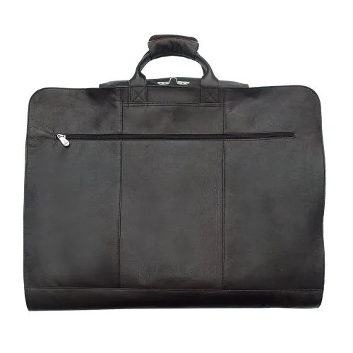 suitcase for organizing clothes-Piel Leather Garment Cover, Black, One Size