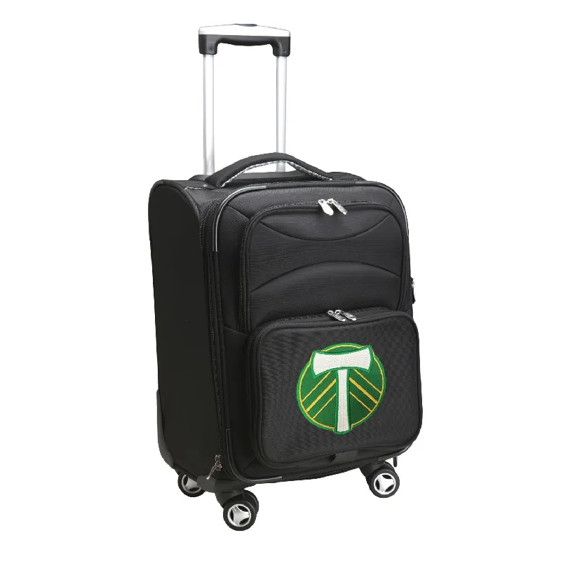 suitcase with exterior zippered compartments-Portland Timbers  21" Carry-On Spinner Luggage