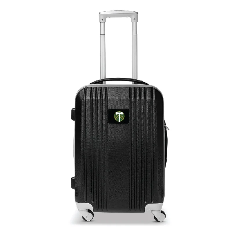 suitcase for unique packing needs-Portland Timbers 21" Two-Tone Carry On Spinner Luggage- GRAY