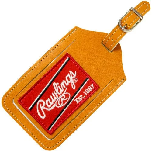 suitcase for outdoor adventure packing-Rawlings Heart Of The Hide Luggage Tag (Tan)