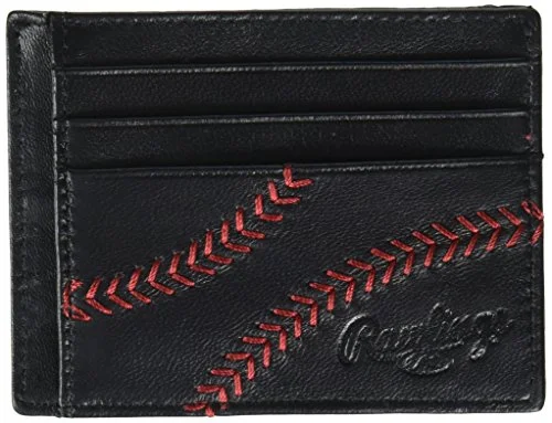 suitcase for comfortable handling-Rawlings Men'S Baseball Stitch Card Case, Black