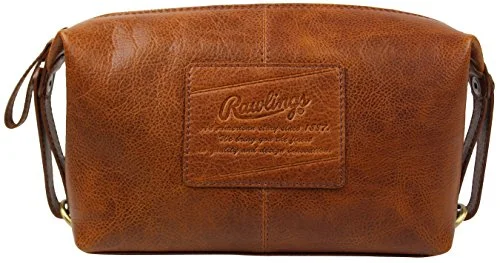 suitcase for multi-destination travels-Rawlings Men'S Leather Travel Kit, Brown