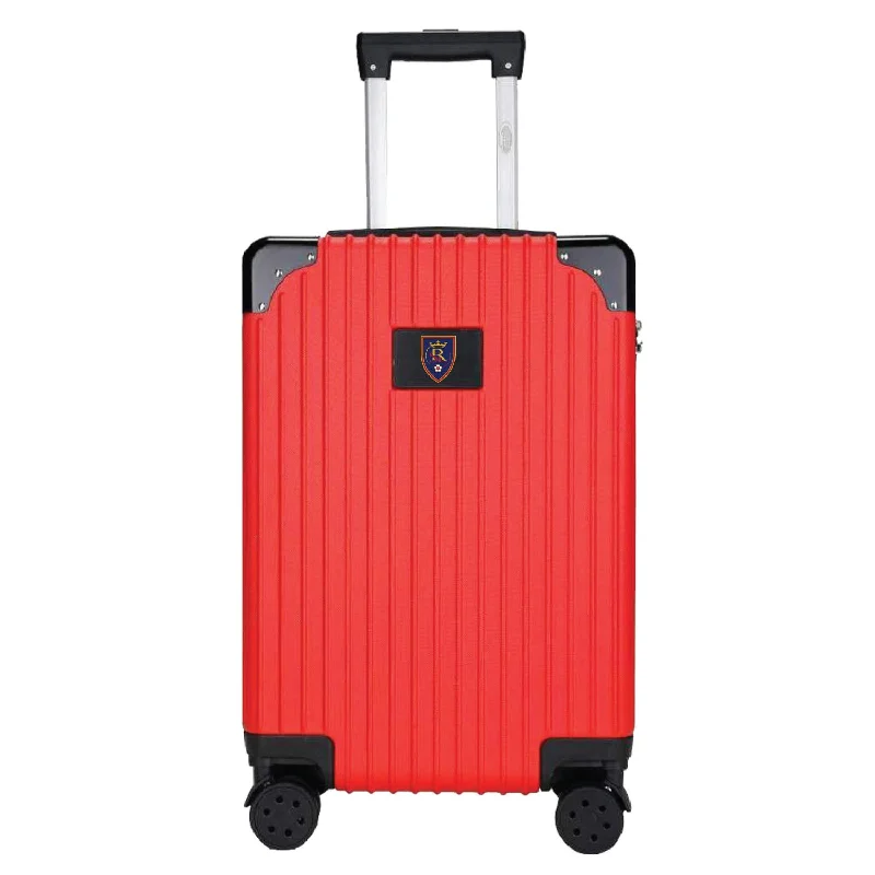 suitcase for winter holidays-Real Salt Lake 21" Exec 2-Toned Carry On Spinner -RED