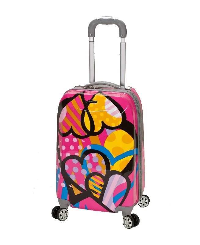 suitcase for hassle-free packing-Rockland Luggage 20 Inch Polycarbonate Carry On Luggage, Love, One Size