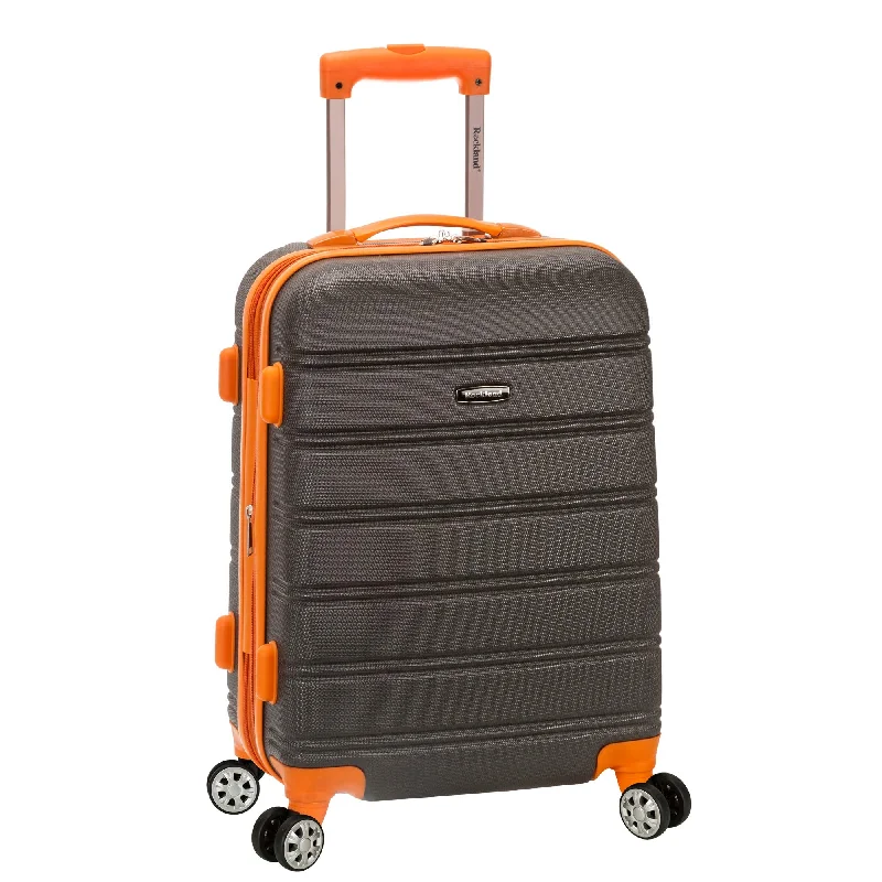 suitcase for efficient storage solutions-Rockland Melbourne 20" Expandable Abs Carry On, Charcoal