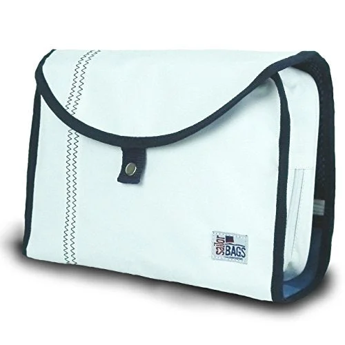 suitcase with lightweight yet sturdy frame-Sailor Bags Hanging Toiletries Kit (White)