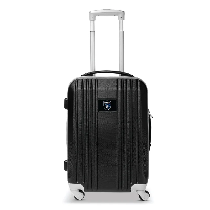 suitcase for cross-country travel-San Jose Earthquakes 21" Two-Tone Carry On Spinner Luggage- GRAY