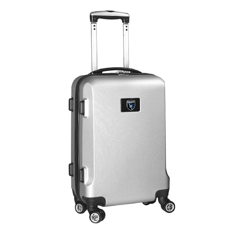 suitcase for overseas business trips-San Jose Earthquakes 21" Carry-On Hardcase Spinner- Silver