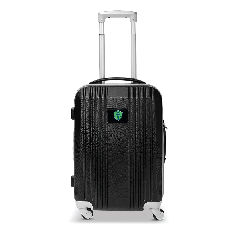 suitcase for small and efficient packing-Seattle Sounders FC 21" Two-Tone Carry On Spinner Luggage- GRAY