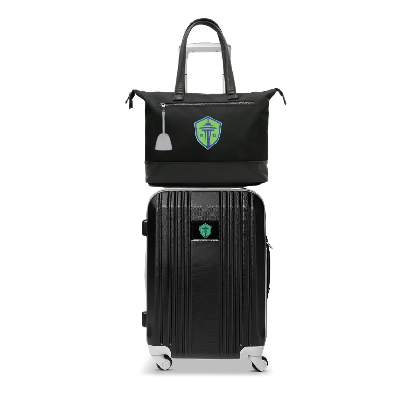 suitcase for ultimate protection-Seattle Sounders FC Tote Bag and Luggage Set -GRAY