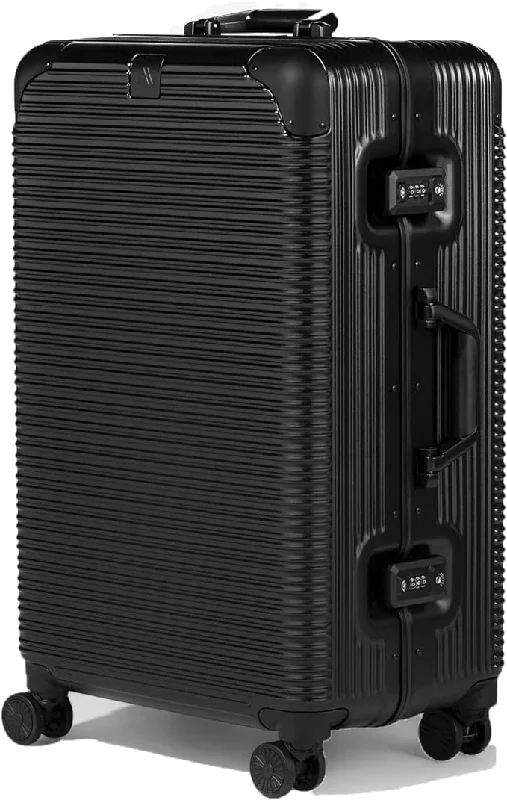 suitcase for the active traveler-Signature Medium Checked - Black Polycarbonate