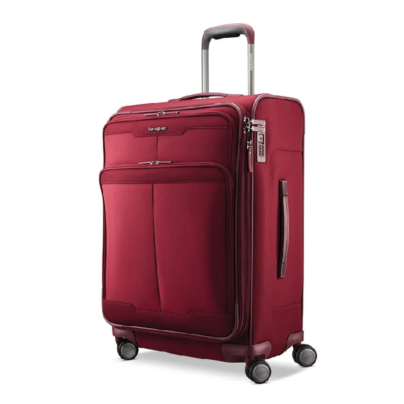 suitcase with softshell design-Final Sale - Samsonite SILHOUETTE 17 Medium 27” Softsided SPINNER with FlexPack Packing System