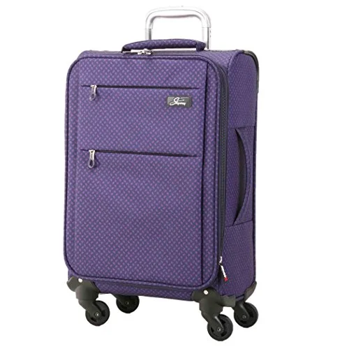 suitcase for professional business trips-Skyway Fl-Air-Air 20-Inch 4 Wheel Expandable Carry-On, Royal Paisley, One Size