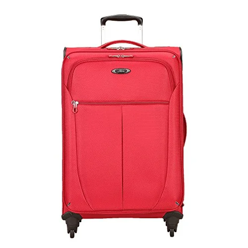 suitcase for protecting expensive equipment-Skyway Mirage Superlight 24-Inch 4 Wheel Expandable Upright, Formula 1 Red, One Size