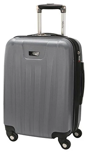 suitcase for daily commuter trips-Skyway Nimbus 2.0 20-Inch 4 Wheel Expandable Carry-On, Silver, One Size