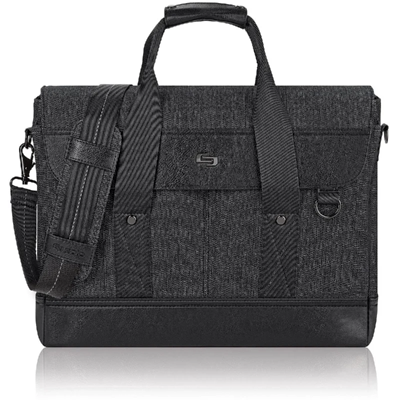 slimline briefcase with dedicated laptop storage -Solo Bradford 15.6In Briefcase Messenger