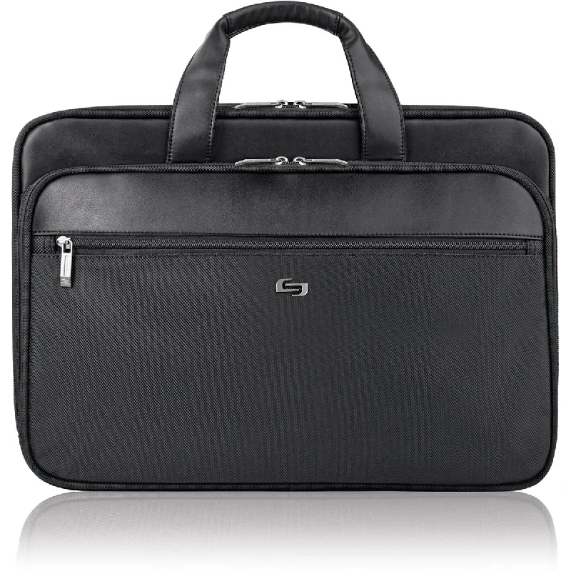 minimalistic leather briefcase for work and meetings -Solo Classic 16In Smart Strap Briefcase