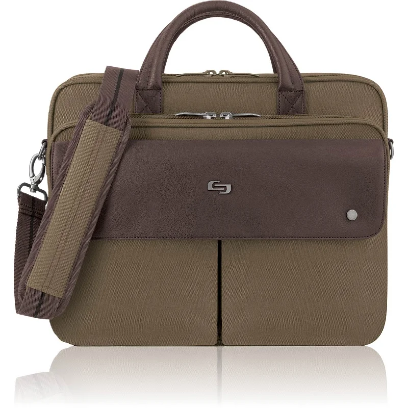 briefcase with external zipper pocket for easy access -Solo Executive 15.6In Briefcase