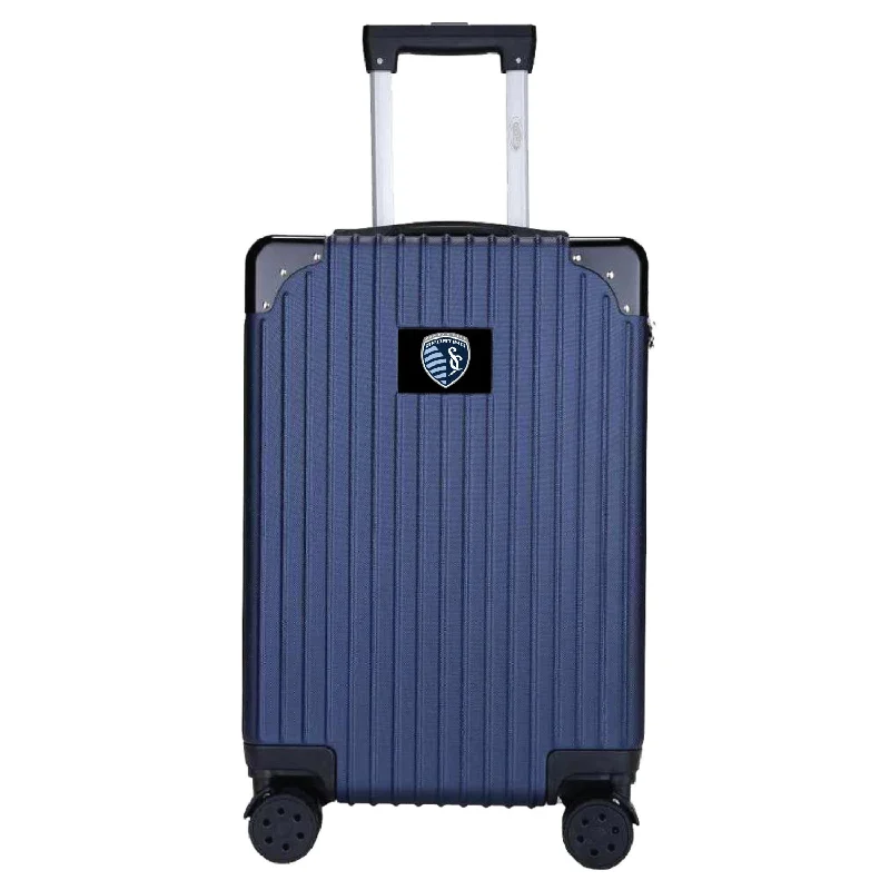 suitcase for carrying sports equipment-Sporting Kansas City 21" Exec 2-Toned Carry On Spinner -NAVY