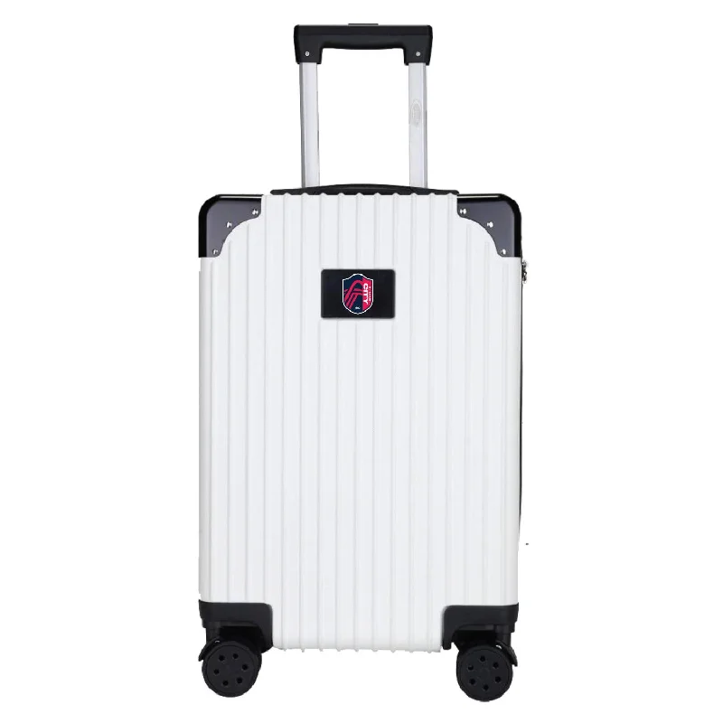 suitcase for active travelers-St. Louis City SC 21" Exec 2-Toned Carry On Spinner -WHITE