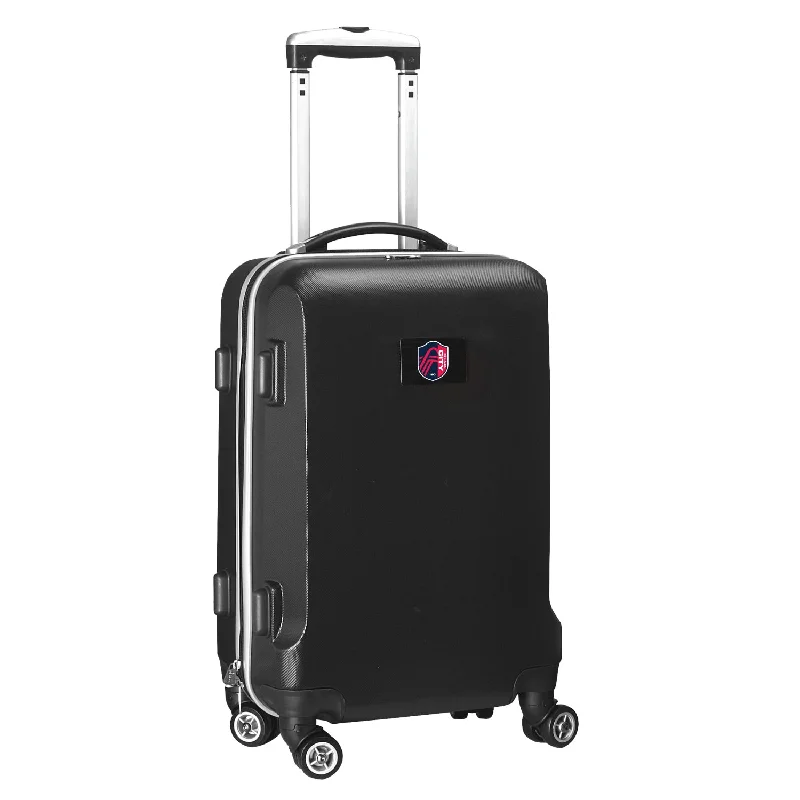 suitcase for business conference trips-St. Louis City SC 21"Carry-On Hardcase Spinner- Black