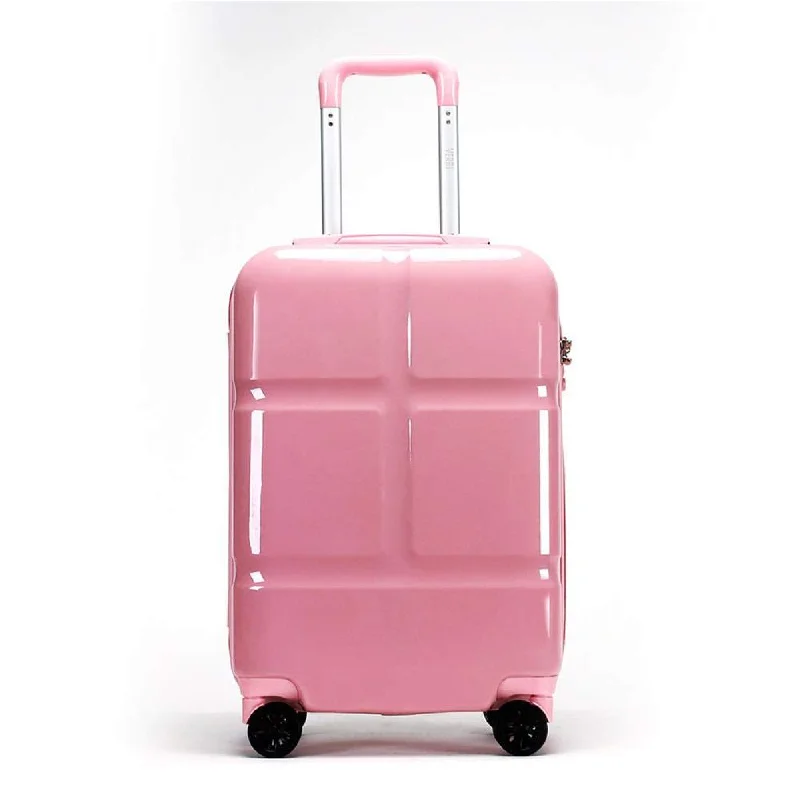 suitcase for compact storage-Suitcase, Lightweight, Large 28-Inch Hard-Shell Aluminum Alloy Suitcase, 4 Spinner Wheels, Abs Luggage Travel Trolley, Pink, 20 inch