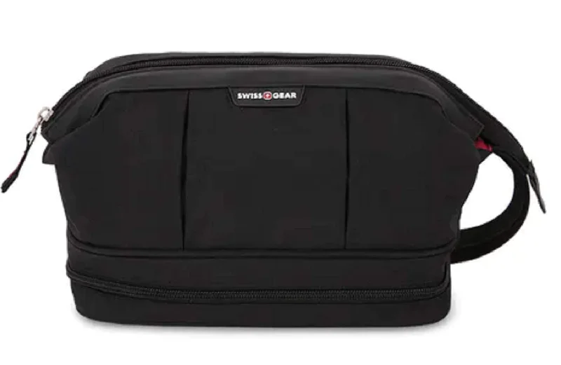 suitcase with best material for durability-SWISSGEAR 2612 DOPP/TOILETRY KIT - BLACK COD