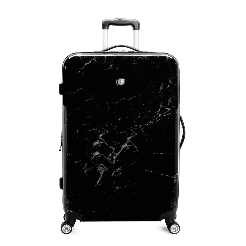 suitcase with versatile packing space-SWISSGEAR 7579 Expandable Hardside Luggage, 28-Inches - Black Marble