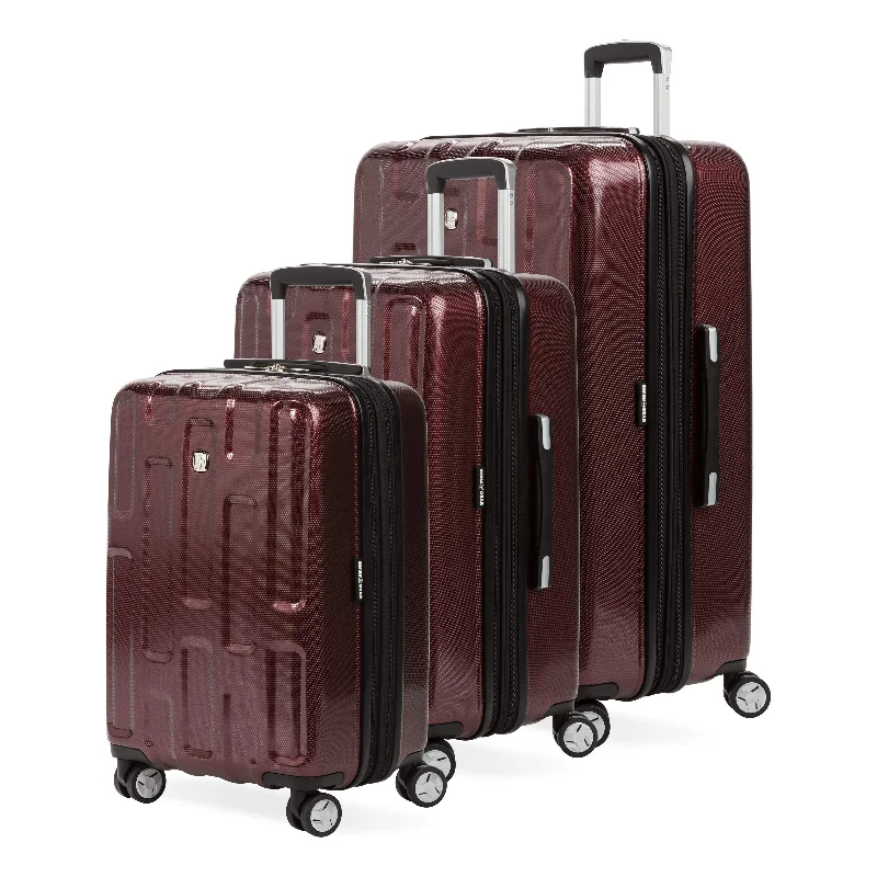 suitcase with lightweight yet sturdy frame-SWISSGEAR 7796 3-Piece Expandable Hardside Spinner Luggage (Tawny)