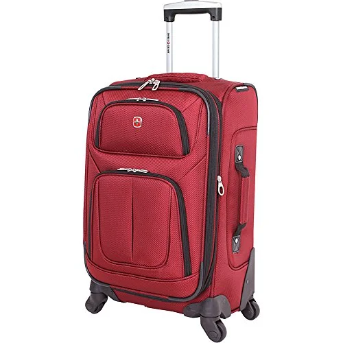 suitcase with built-in garment bag for suits-Swissgear Sion 21", Burgundy