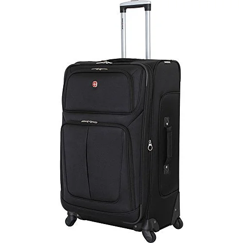 suitcase for affordable travel options-Swissgear Sion 29" Black Suitcase, Black