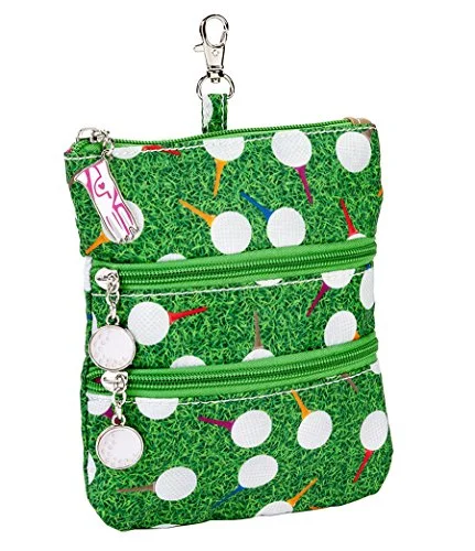 suitcase with a sturdy build for travel-Sydney Love Sport Teed Off Clip On Zip Pouch, Green Multi