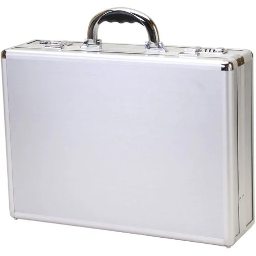 business briefcase with easy-to-access compartments -T.Z. Case Business Cases Aluminum Frame Silver Stripe Briefcase