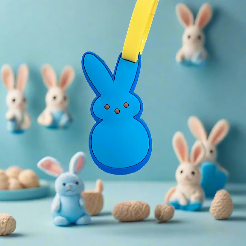 suitcase for minimalistic travelers-suitcase for stress-free travel-Blue Bunny mini Luggage Tag- $1.00