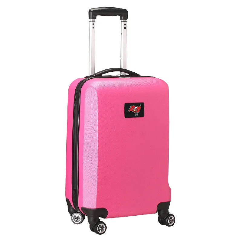 suitcase with built-in compression-Tampa Bay Buccaneers 20" Pink Domestic Carry-on Spinner