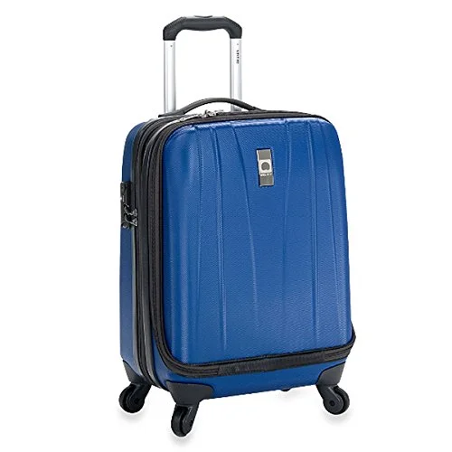 suitcase with best airport check-in design-The Classic Blue Delsey Helium Shadow 19-Inch Hardside International Carry On Luggage