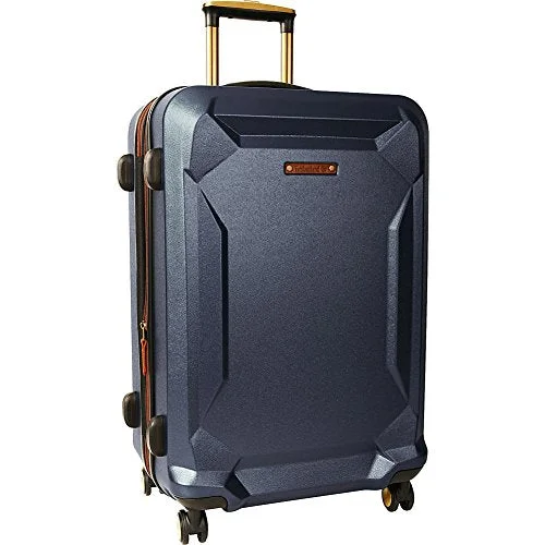 suitcase for quality and durability-Timberland Fort Stark 25" Expandable Hardside Checked Spinner Luggage (Navy)