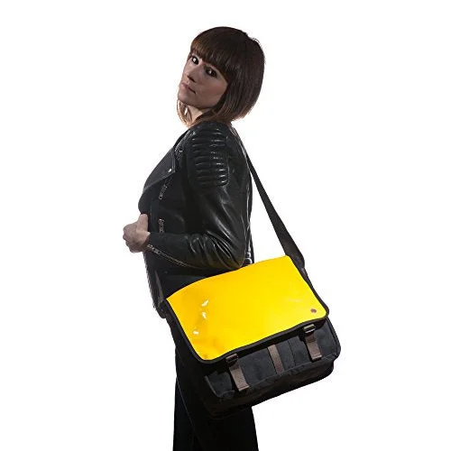 smart suitcase with USB charging port-Token Bags Metropolitan Enamel Dj Bag, Yellow, One Size