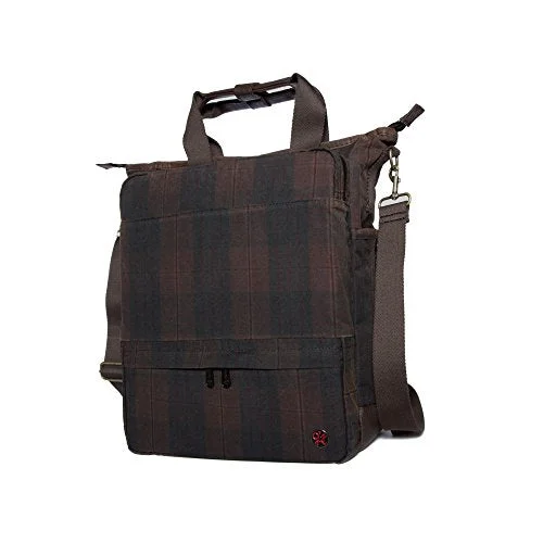 suitcase for packing light-Token Bags Waxed Fordham Convertible Bag, Plaid, One Size