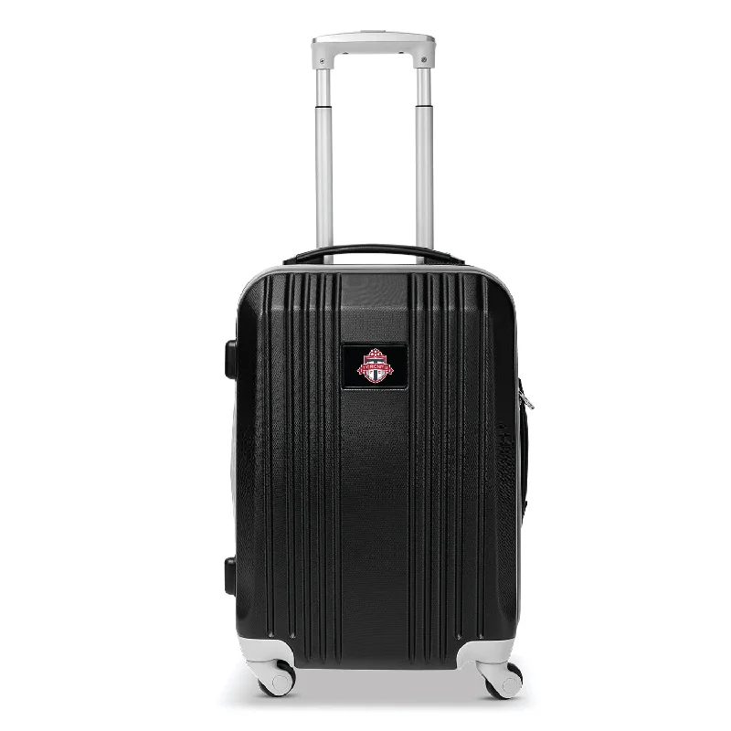 suitcase for road-tripping families-Toronto FC 21" Two-Tone Carry On Spinner Luggage- GRAY