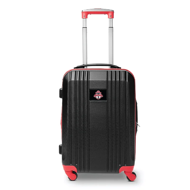 suitcase for professional travel accessories-Toronto FC 21" Two-Tone Carry On Spinner Luggage- RED