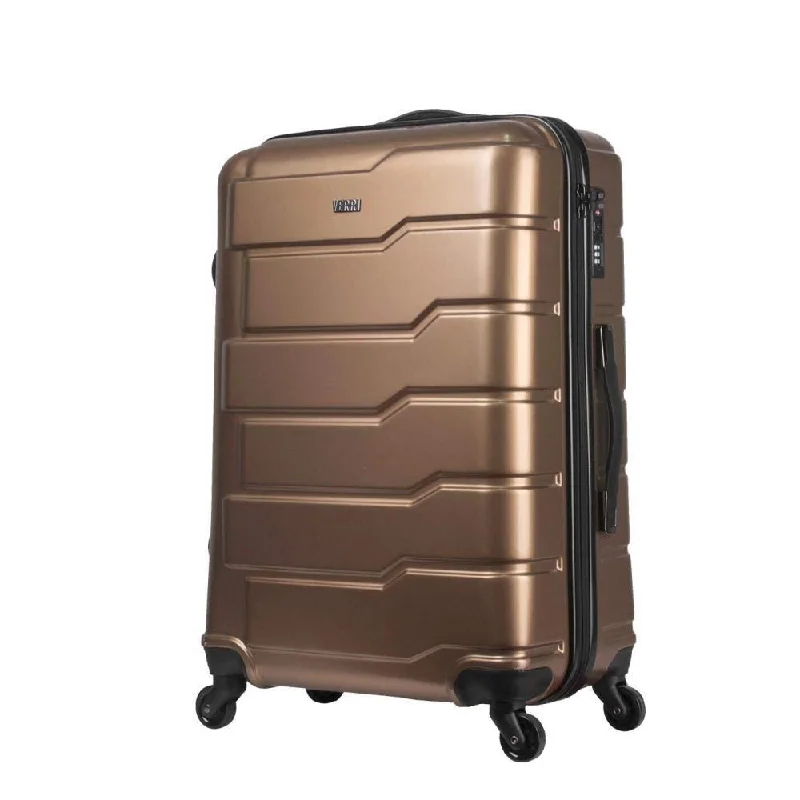 suitcase for extended travel-Travel Boarding Case, Universal Wheel Abs Zipper, Travel Outdoor Boarding Case Gift Gift Box Travel Air Travel Case, Copper, 20 inch