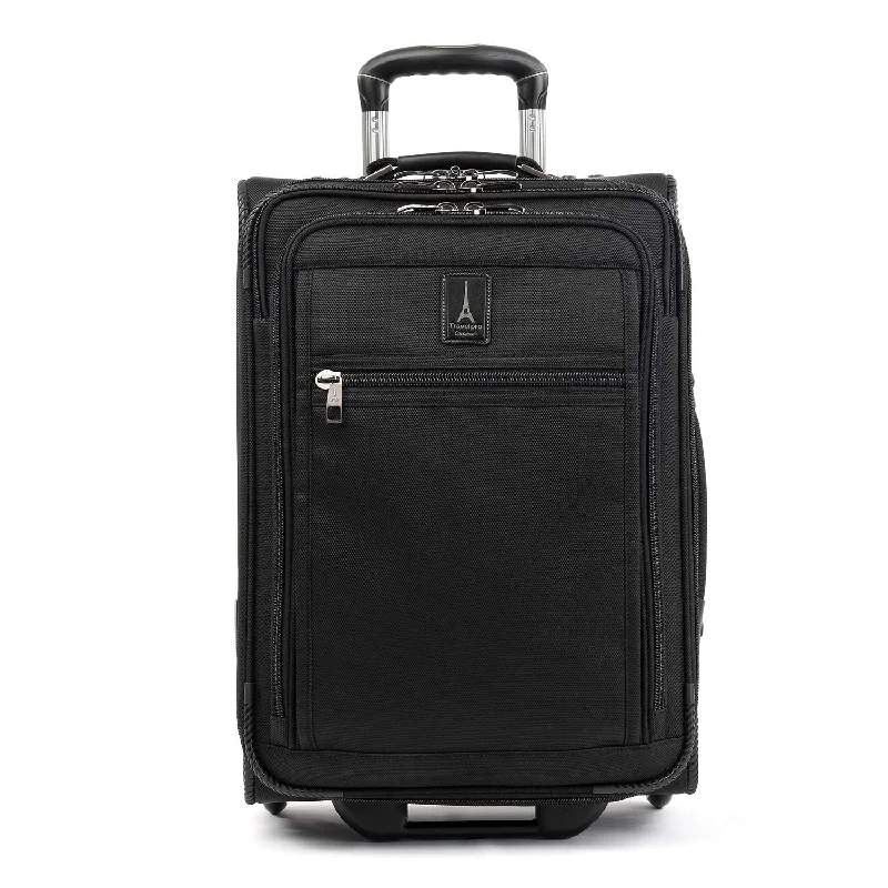 suitcase with expandable feature-Travelpro Crew Expert Max Carry-on Expandable Rollaboard, Jet Black