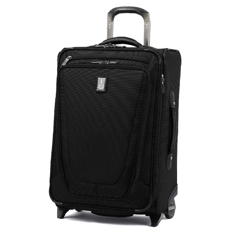 suitcase with combination lock-Travelpro Luggage Crew 11 22" Carry-on Expandable Rollaboard w/Suiter and USB Port, Black