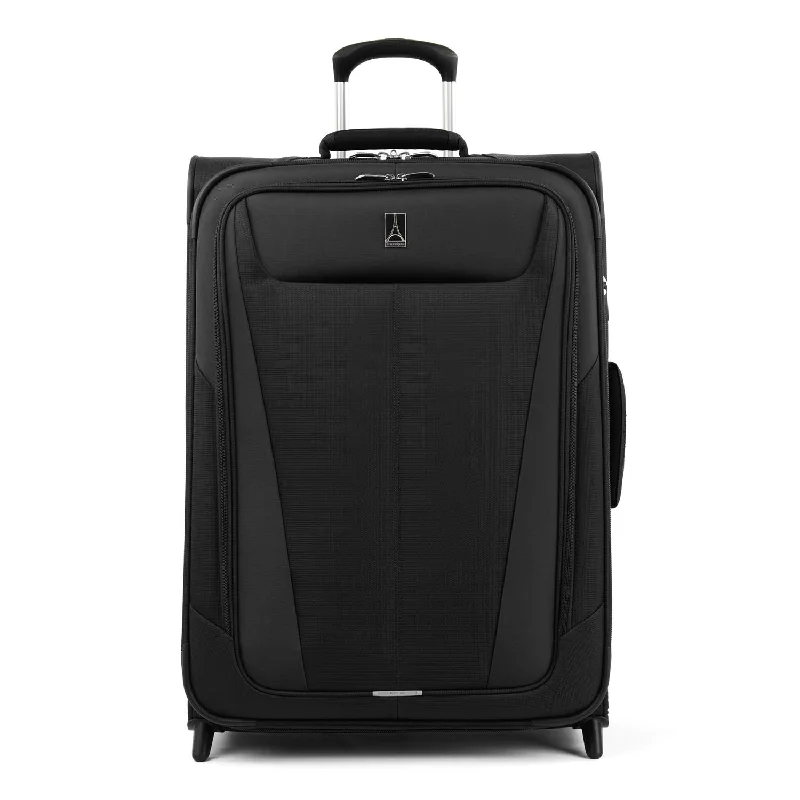 affordable suitcase for students-Travelpro Luggage Expandable Checked-Medium, Black