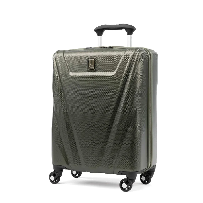 suitcase with built-in garment bag for suits-Travelpro Luggage Maxlite 5 International Hardside Spinner 19" Slate Green