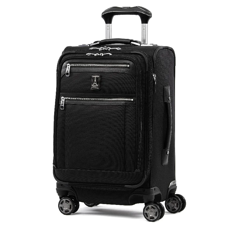 suitcase for convenient packing-Travelpro Luggage Platinum Elite 20" Carry-on Expandable Business Spinner w/USB Port, Shadow Black