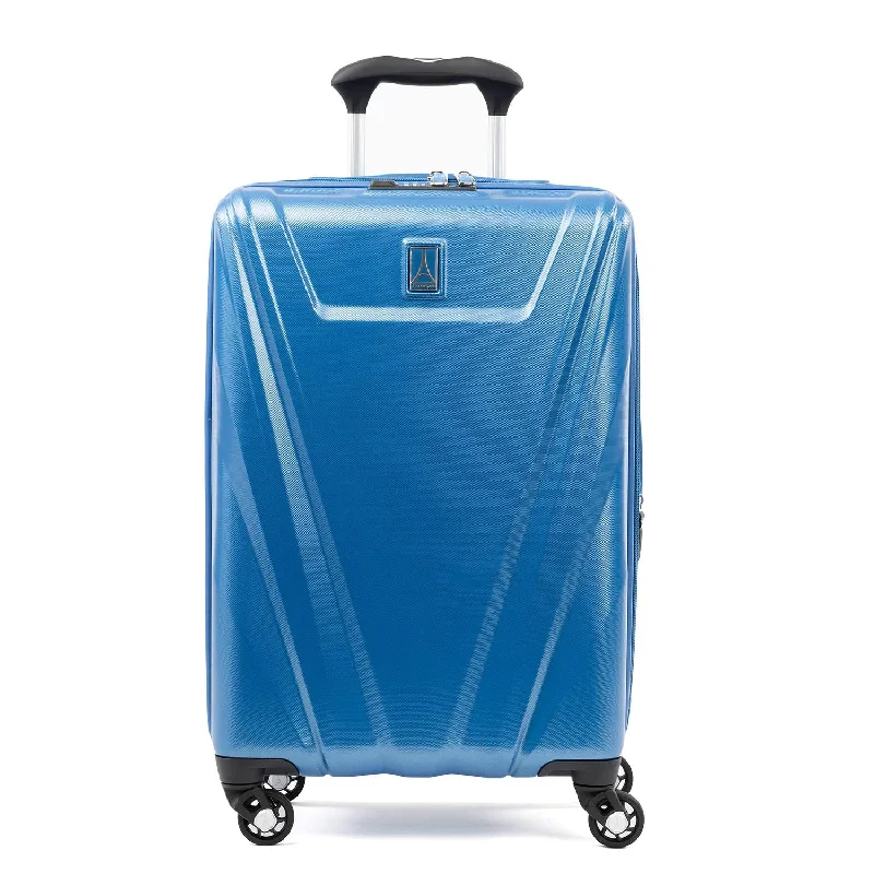 suitcase for keeping clothes wrinkle-free-Travelpro Maxlite 5 Expandable Carry-on Spinner Hardside Luggage, Azure Blue