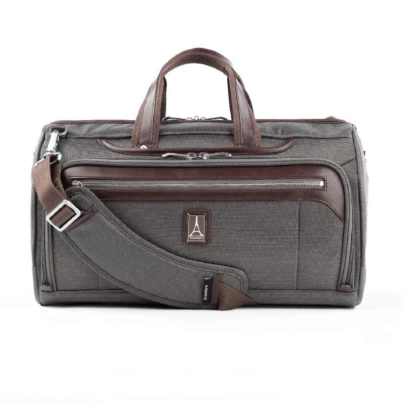 suitcase with built-in power bank-Travelpro Platinum Elite Regional UnderSeat Duffel Bag, Vintage Grey, medium